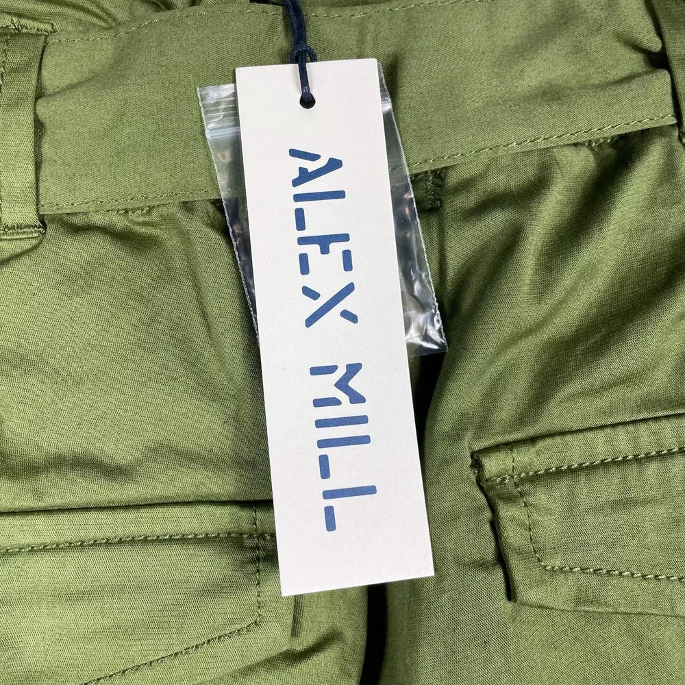 SOLD-NEW Alex Mill Washed Expedition Pant in Army Olive Green Cropped Sz 10 - Picture 6 of 10